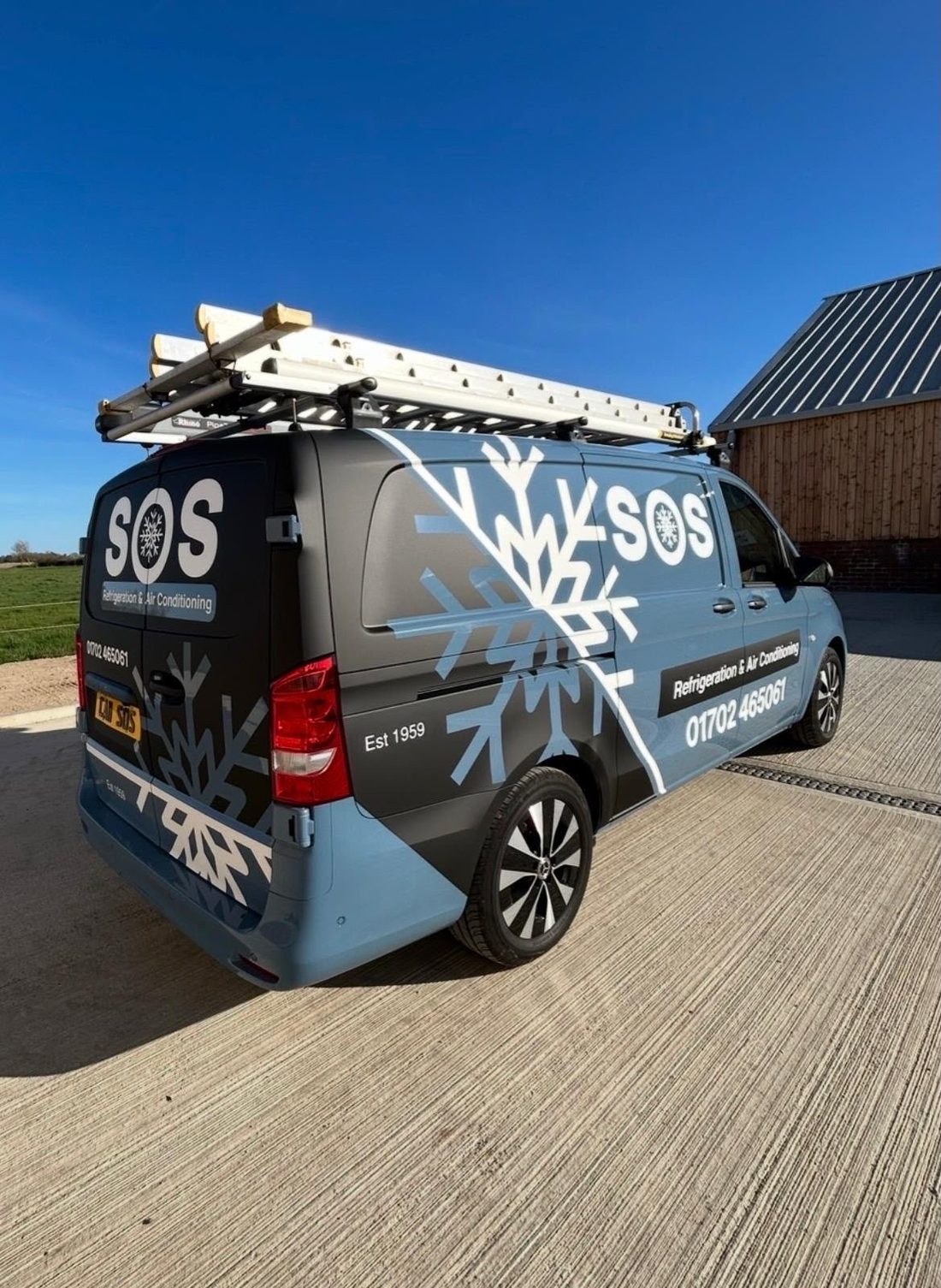 SOS Refrigeration and Air Conditioning van wrap by Lauryn Jaime Ltd