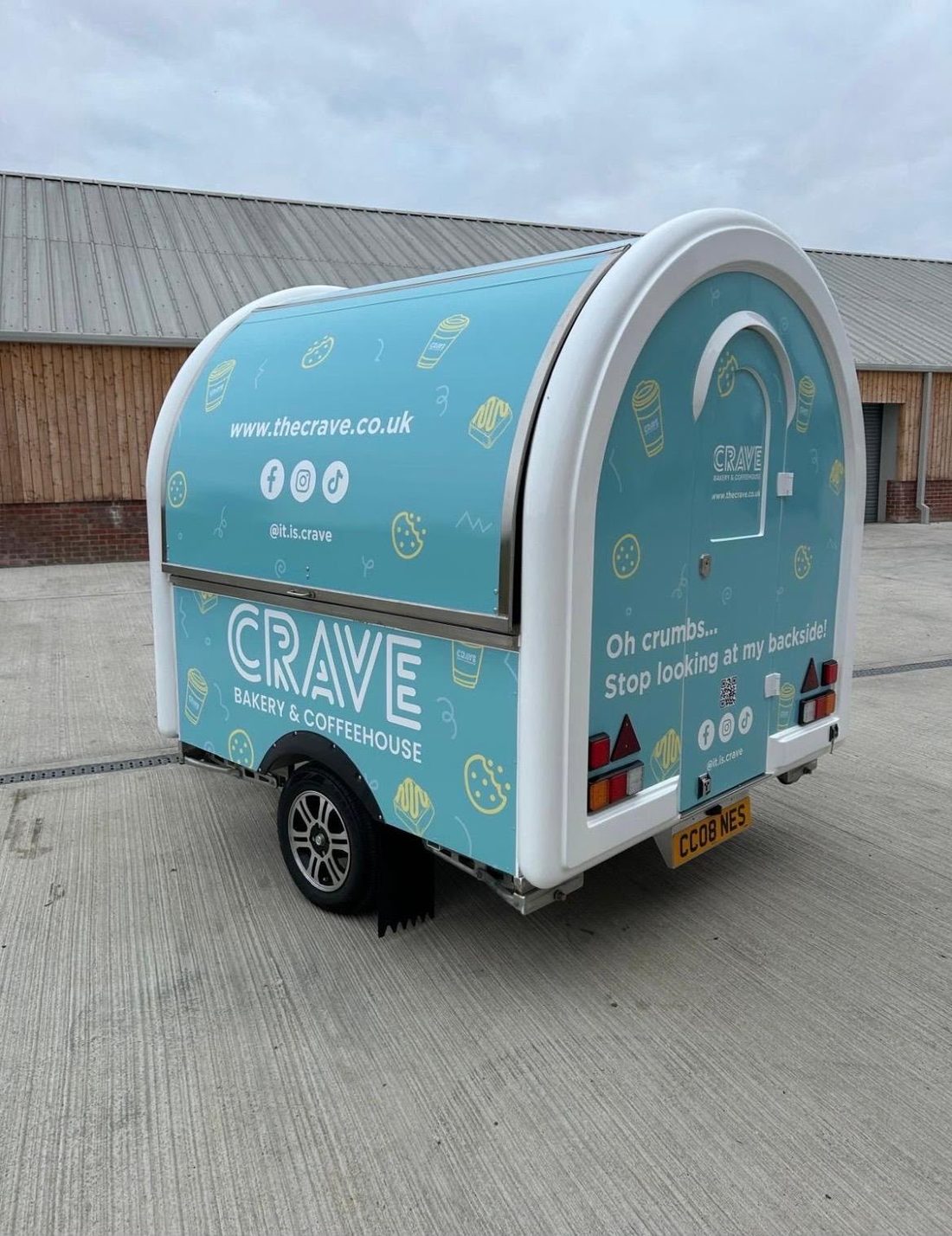Crave Bakery and Coffeehouse mobile trailer wrap by Lauryn Jaime Ltd