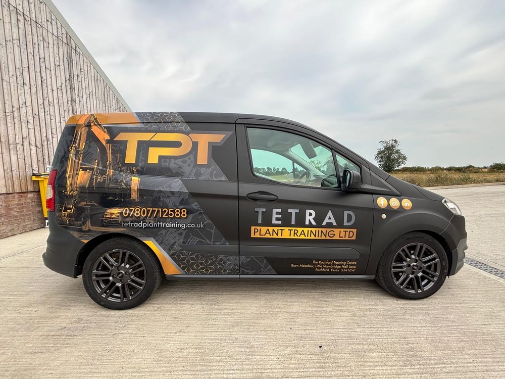 Tetrad Plant Training Ford Transit Courier, full wrap by Lauryn Jaime Ltd
