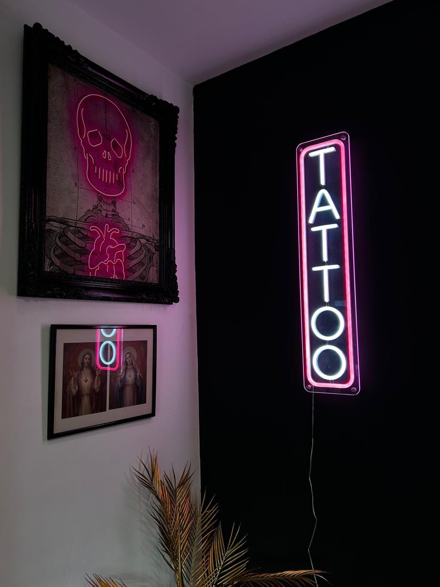 Illuminated TATTOO sign by Lauryn Jaime Ltd